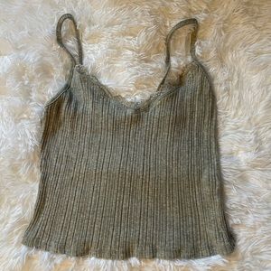 Grey spaghetti top